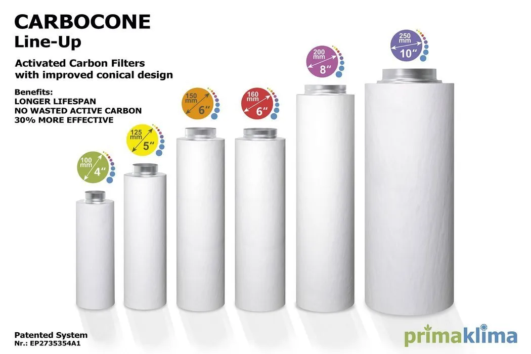 Угольный фильтр Prima Klima Carbocone K4600-100 Ø100mm, 400m3/h