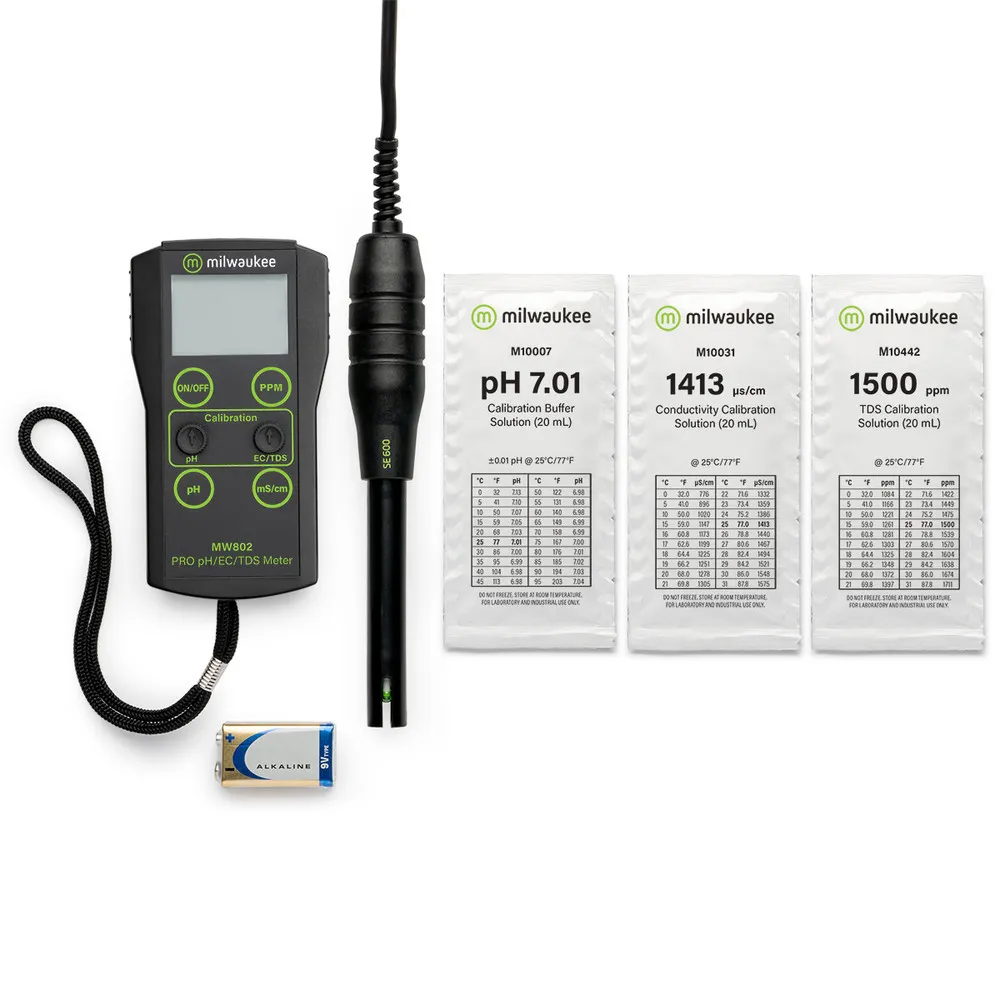 Milwaukee MW802 PRO 3-in-1 pH, EC, TDS Комбо Метр